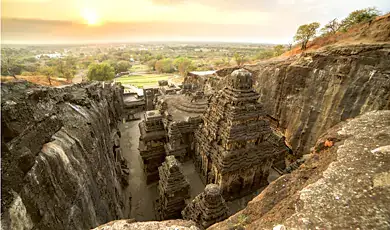 ajanta and ellora caves , maharashtra