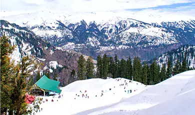 manali snow view