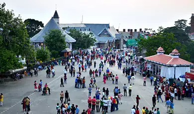 the mall road in shimla