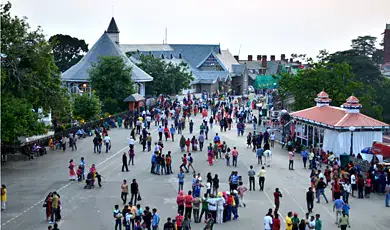 the mall road in shimla